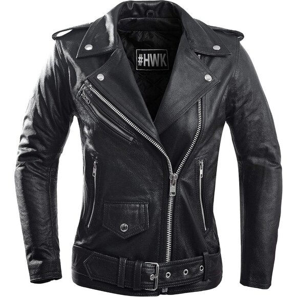 🆕 Women Black Leather Motorcycle Jacket Genuine Weather Water Resistant Riding - Picture 1 of 7